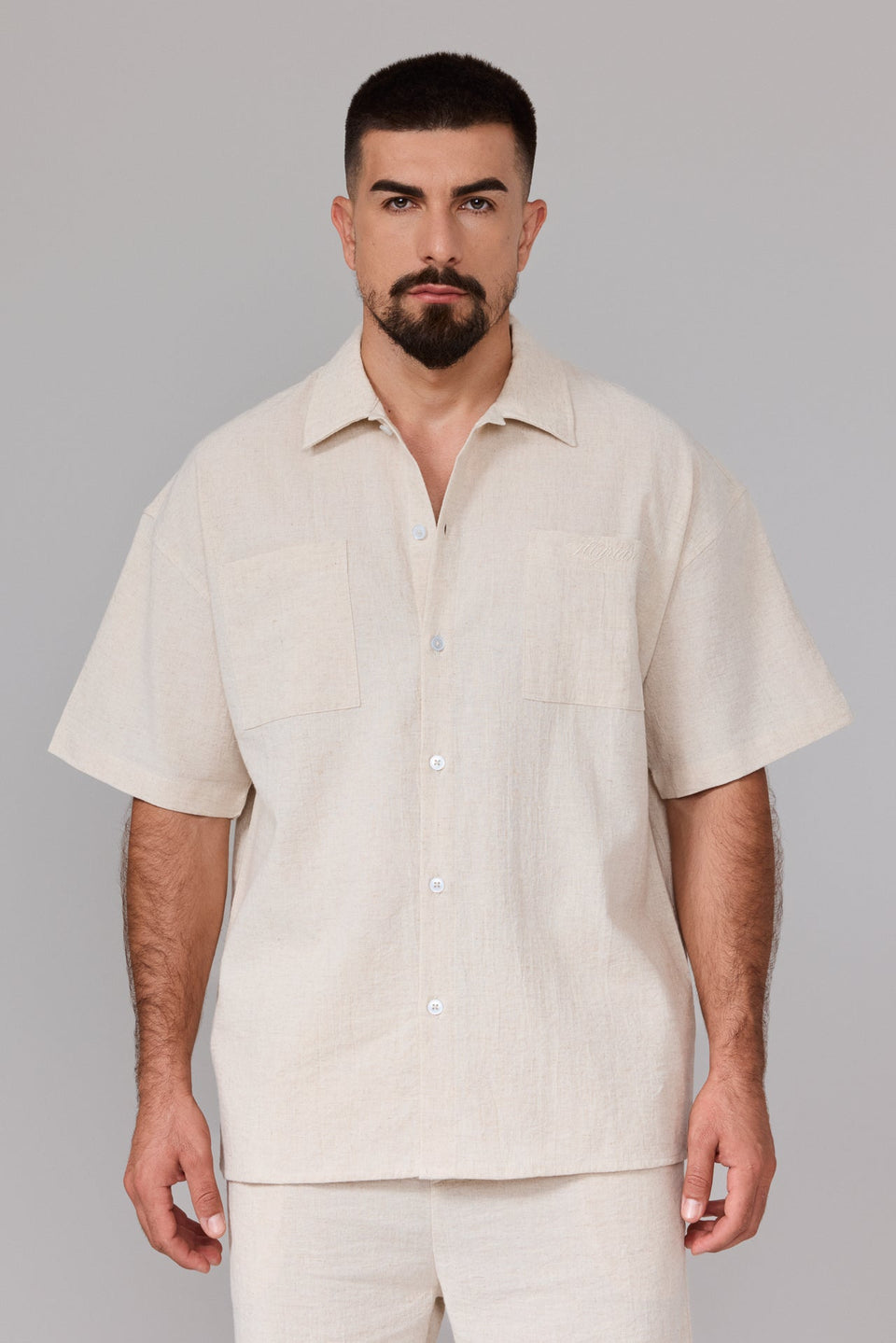Men’s Linen Shirt - Beige