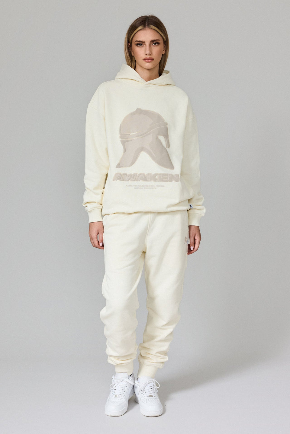 3D Helmet Joggers - White