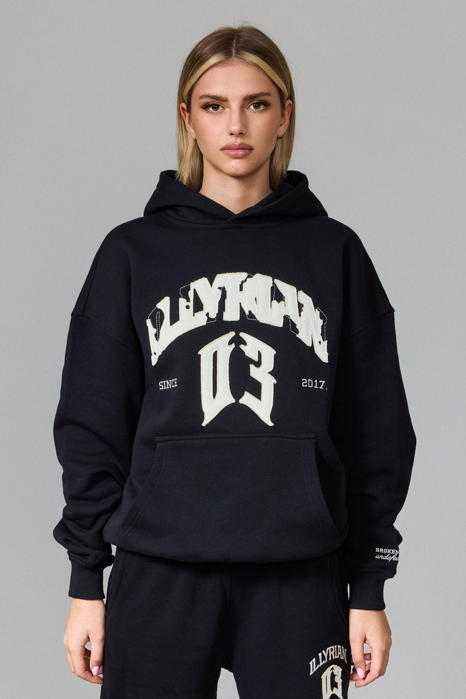 Illyrian 03 Patch Hoodie - Black