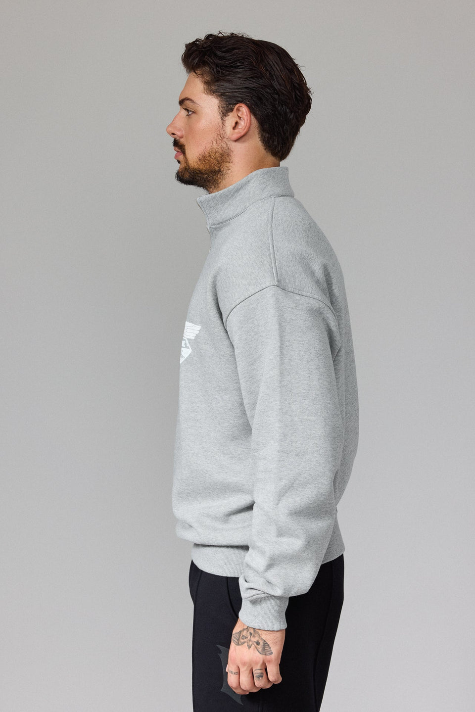 Illyrian Half Zip Sweater - Grey
