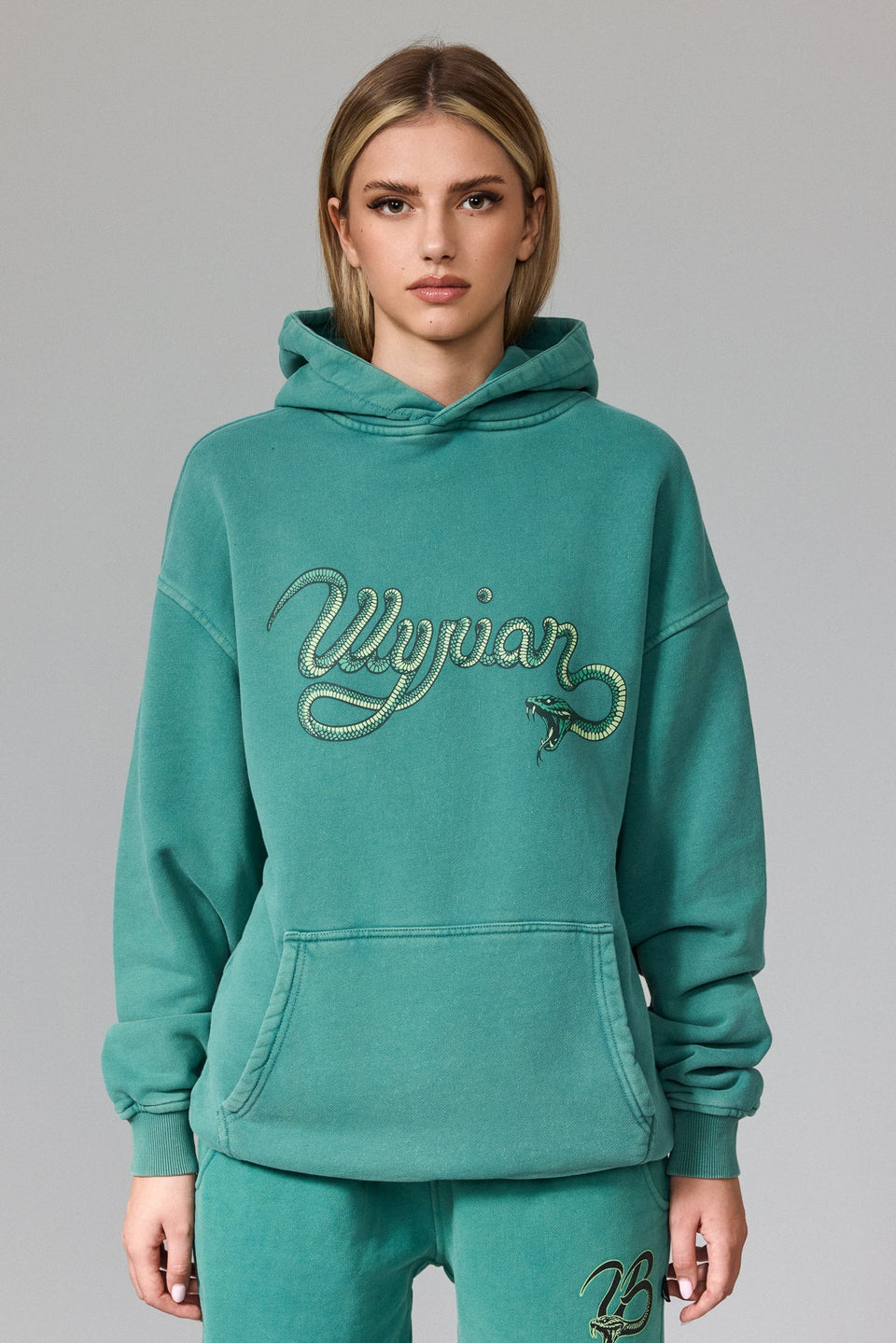 Illyrian Serpent Hoodie - Washed Green