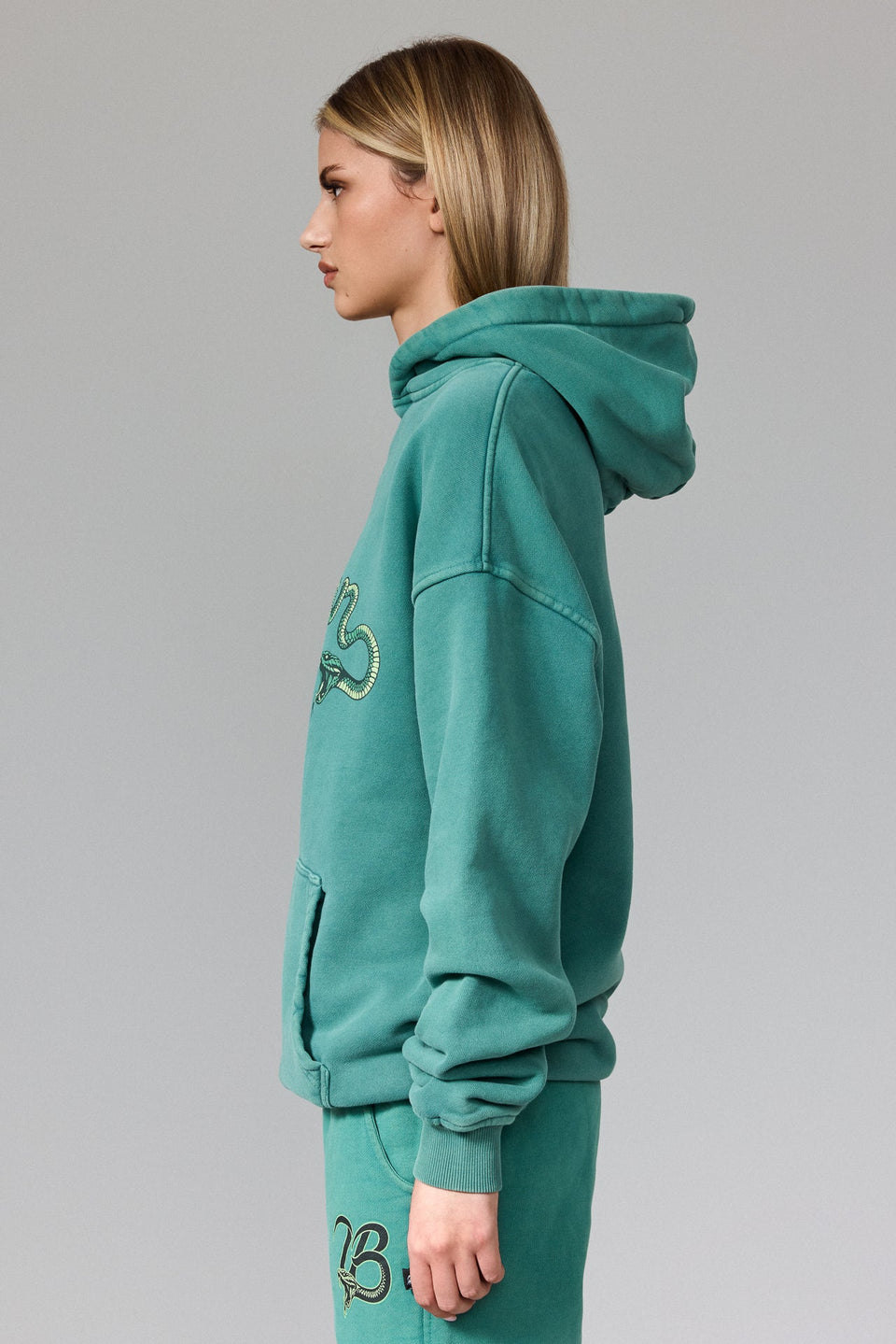 Illyrian Serpent Hoodie - Washed Green