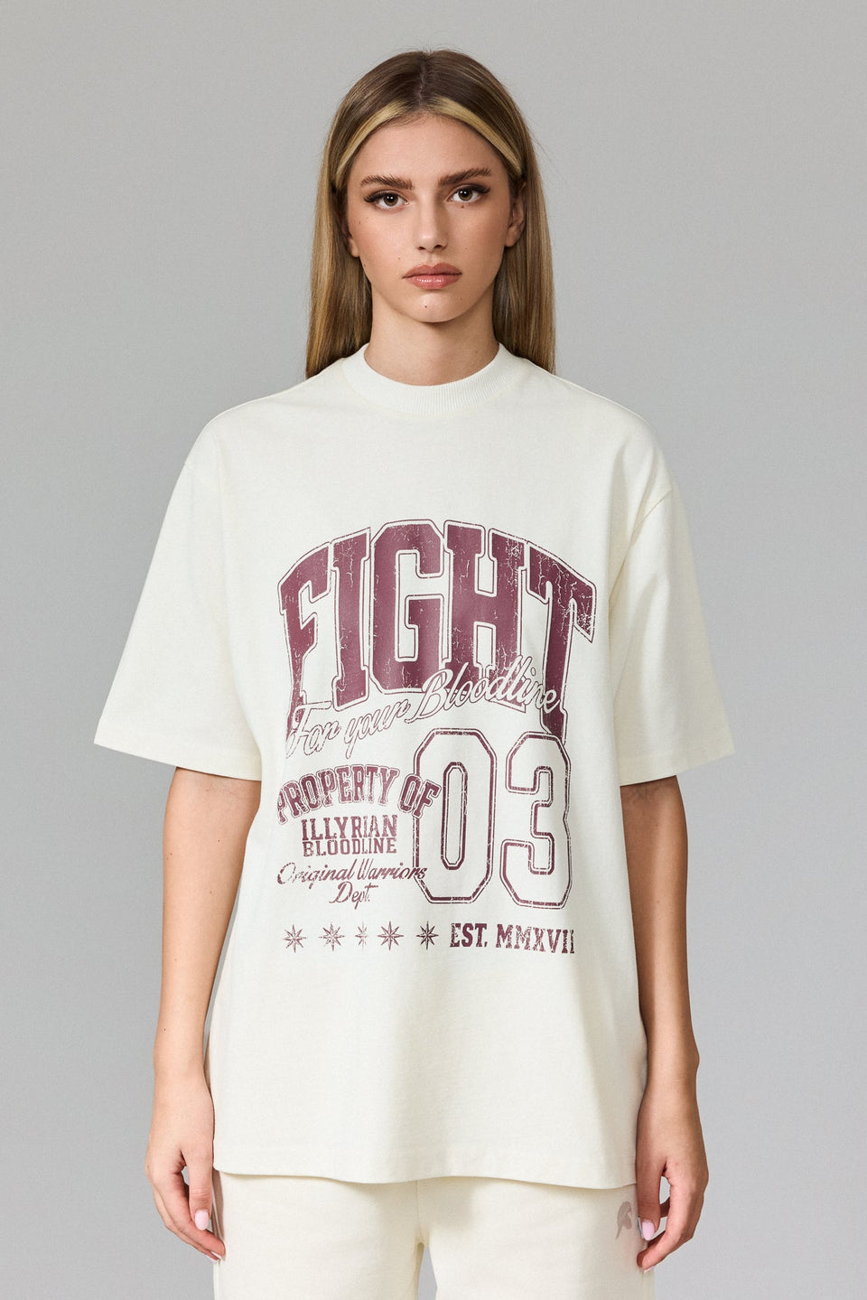 Illyrian Fight Print T-shirt - White