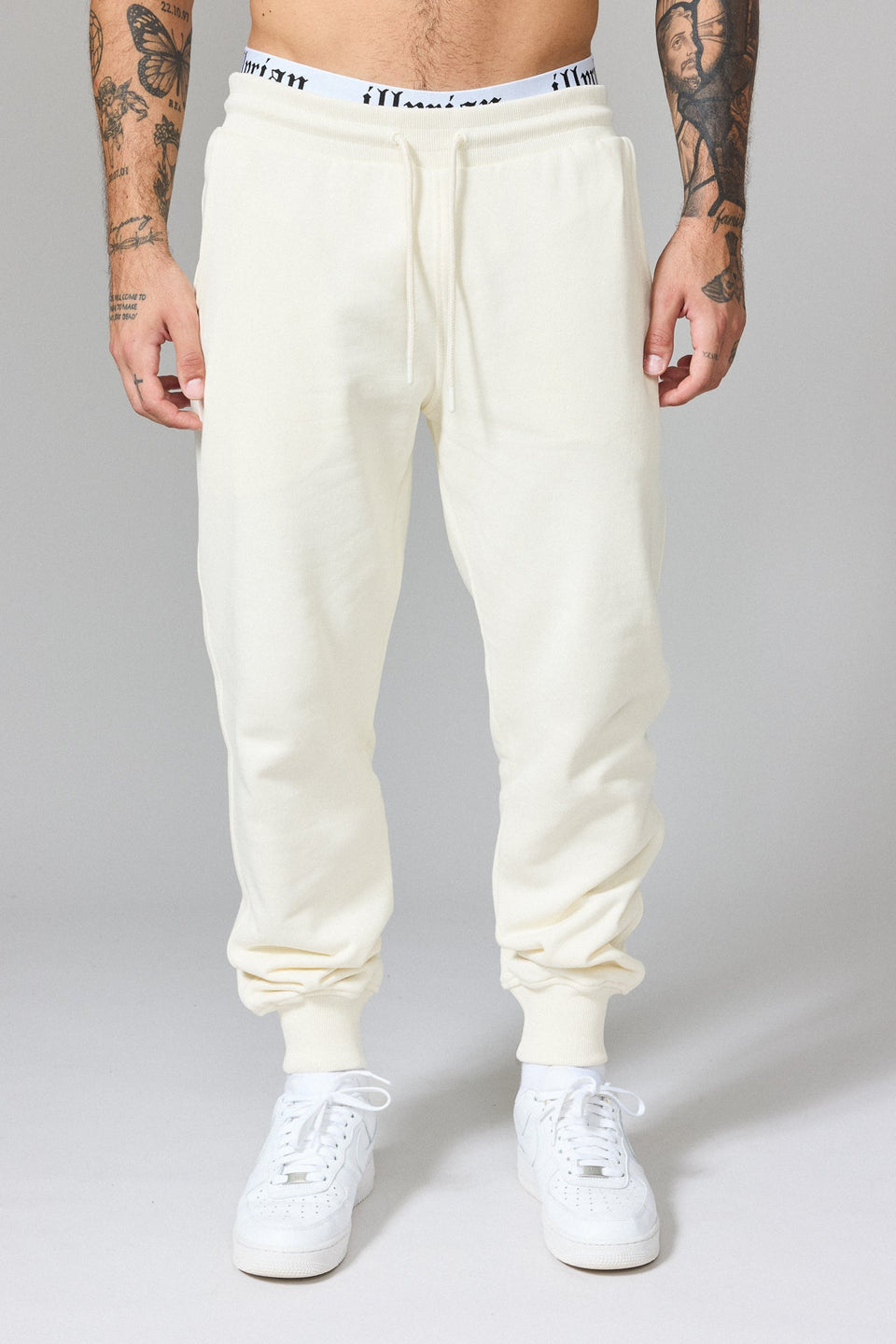 3D Helmet Joggers - White
