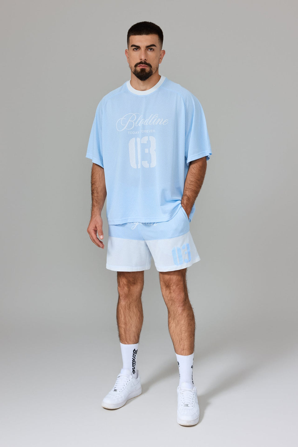 Bloodline Mesh T-shirt - Light Blue