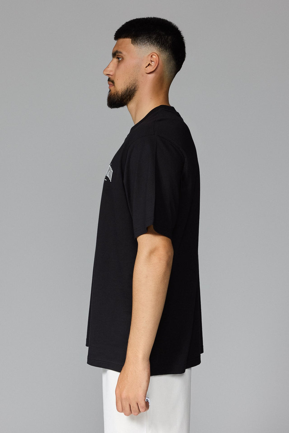 Illyrian Printed Chest Logo Tee - Black