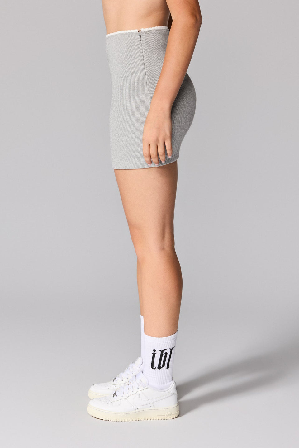 Illyrian Ribbed Skirt - Grey Melange