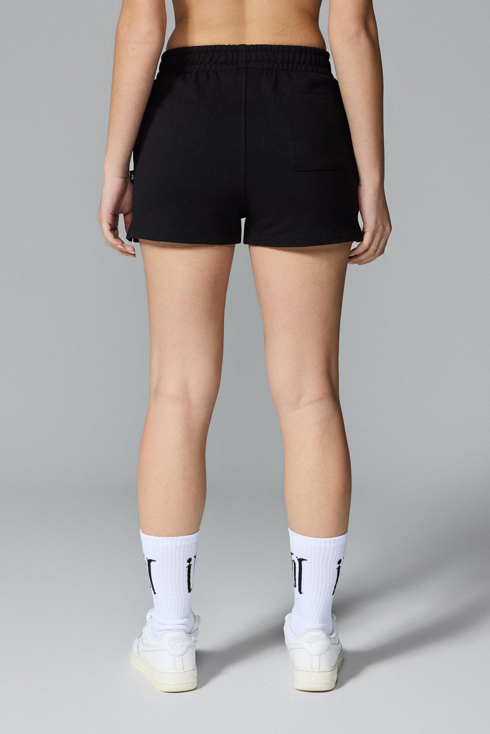 Women's SS26 Mid Waist Black Shorts
