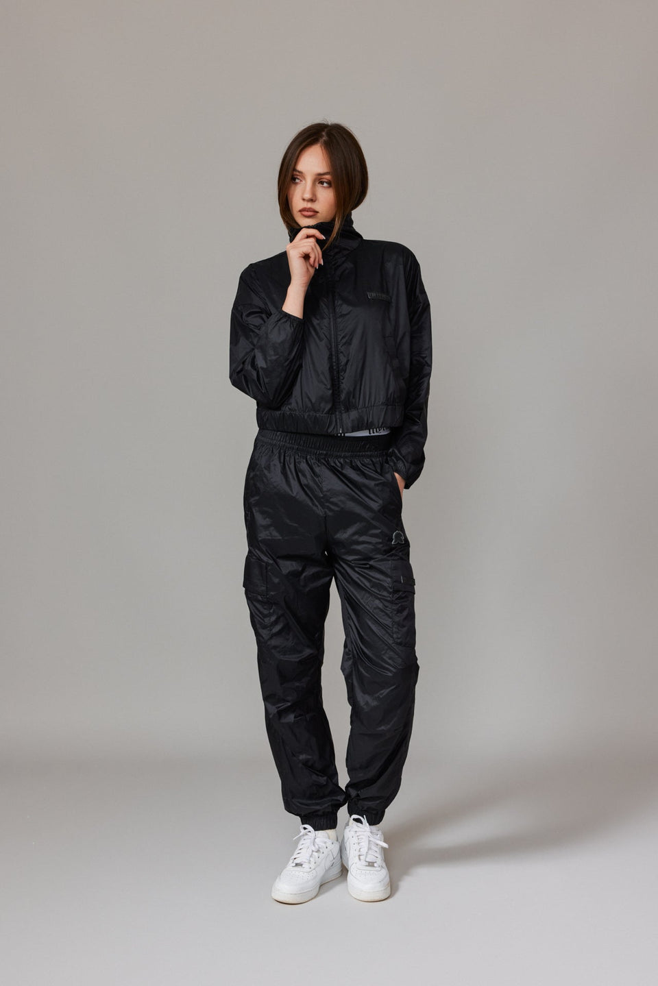 Women Windbreaker Jacket - Black