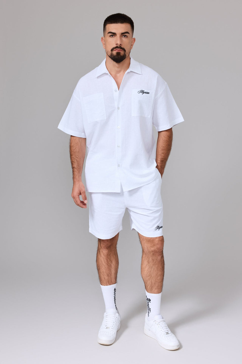 Men’s Linen Shorts - White