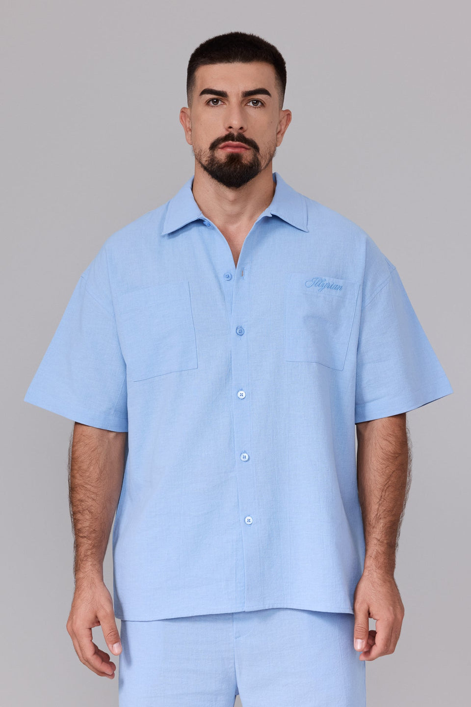 Men’s Linen Shirt - Blue