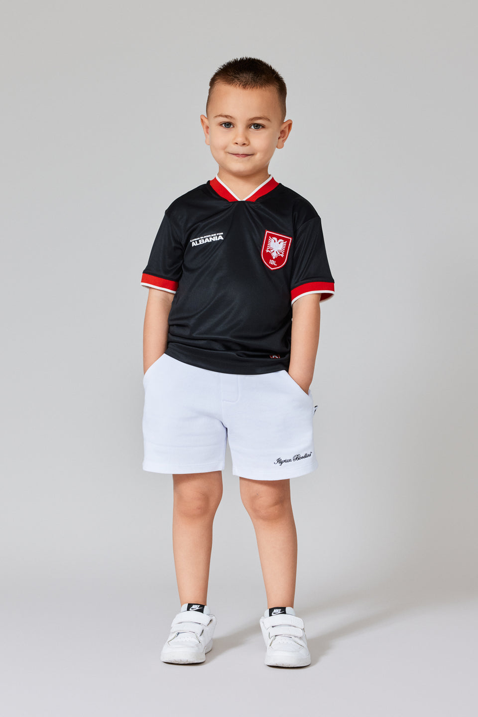 Kids' Albania 2024 Jersey - Black