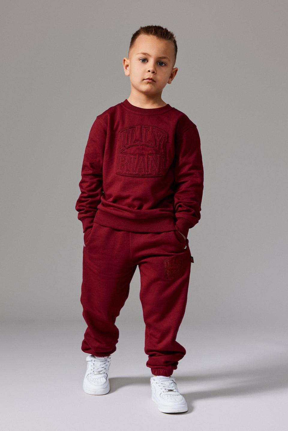 Illyrian Patch Kids Sweater - Burgundy