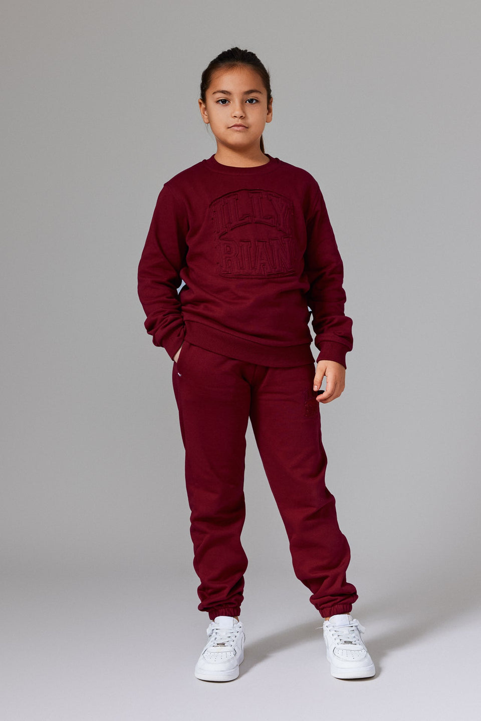 Illyrian Patch Kids Sweater - Burgundy