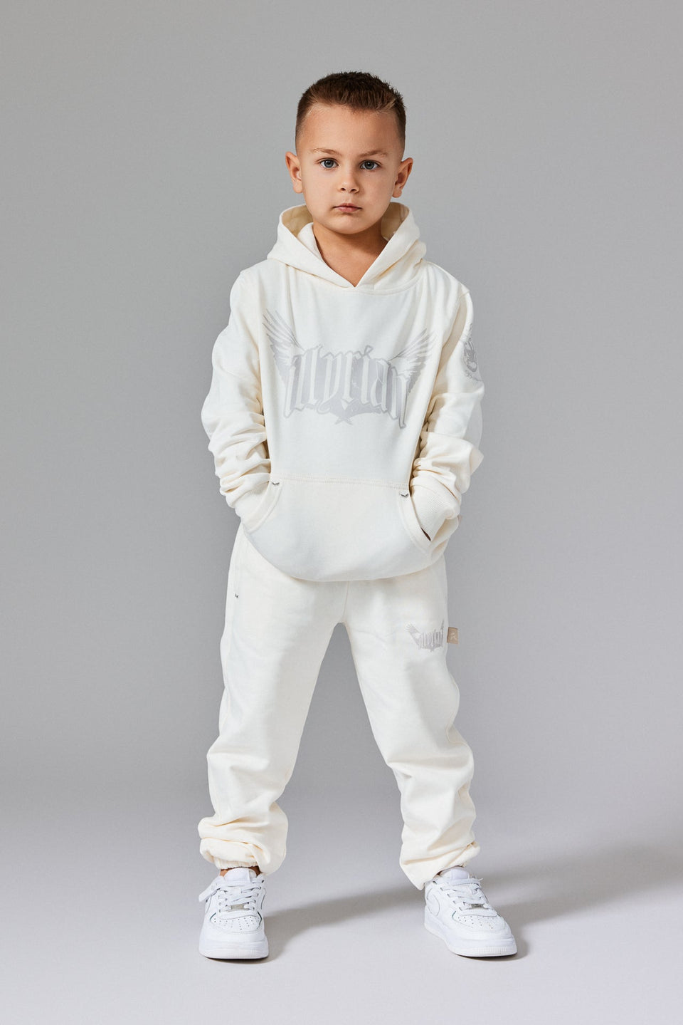 Illyrian Wings Kids Hoodie - White