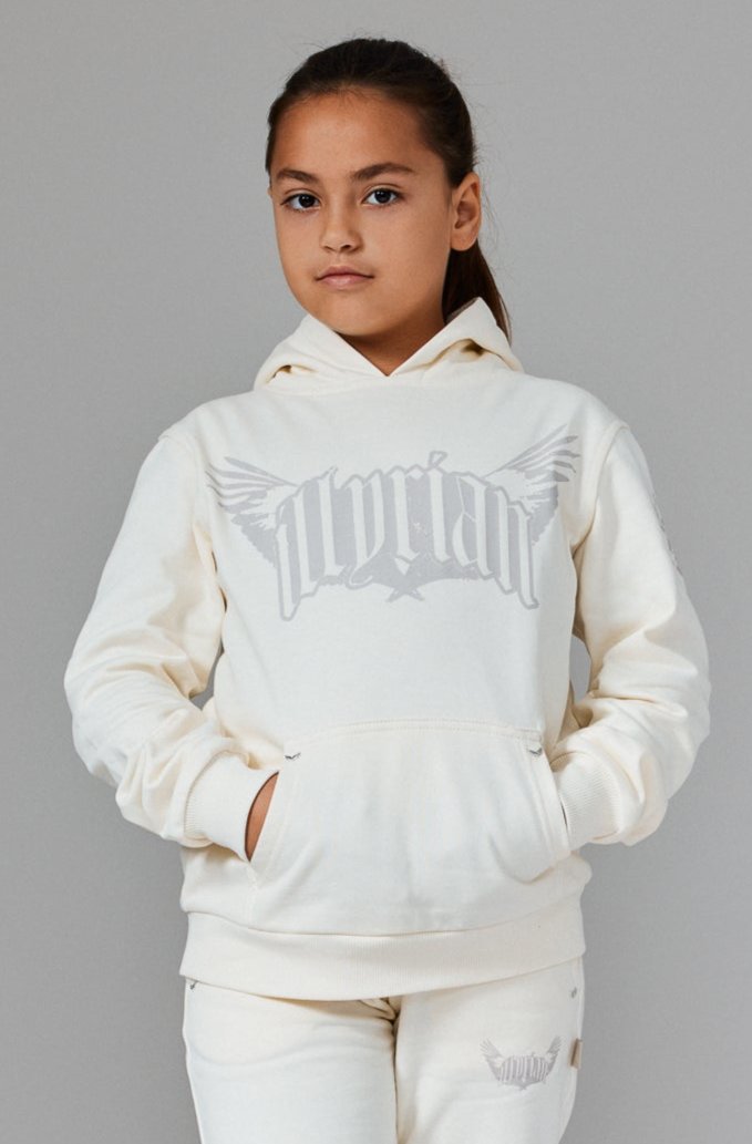 Illyrian Wings Kids Hoodie - White