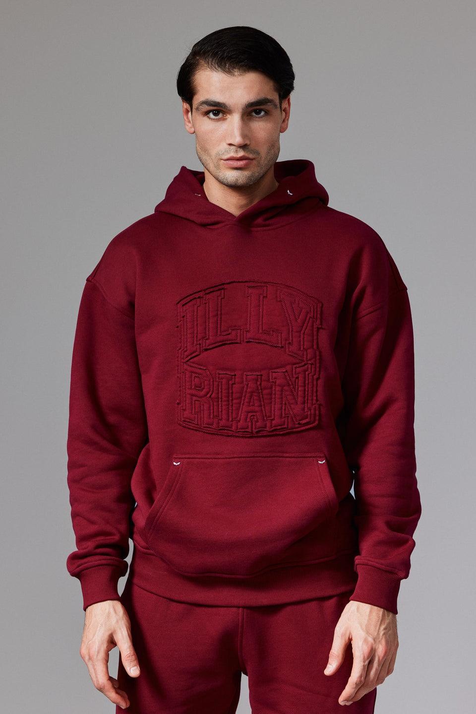 Illyrian Patch Hoodie - Burgundy