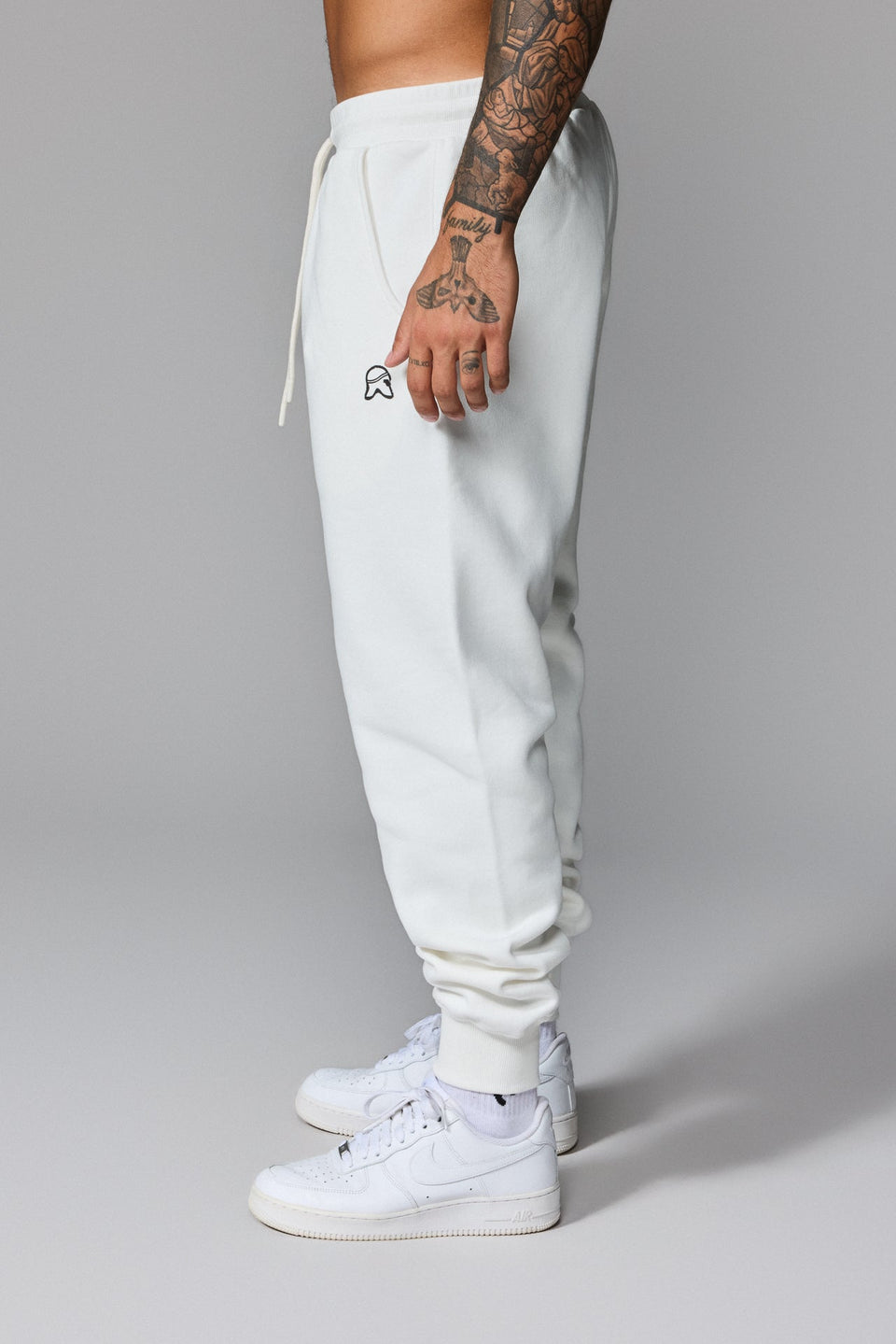 Illyrian Ink Joggers - White