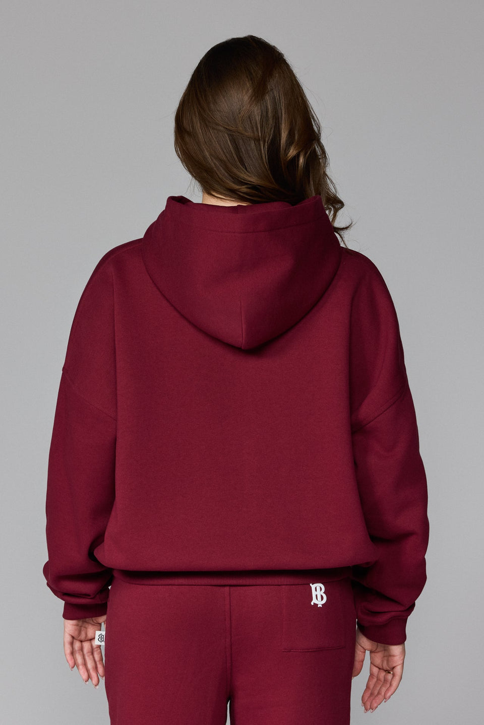 Women's Zipped Hoodie - Burgundy