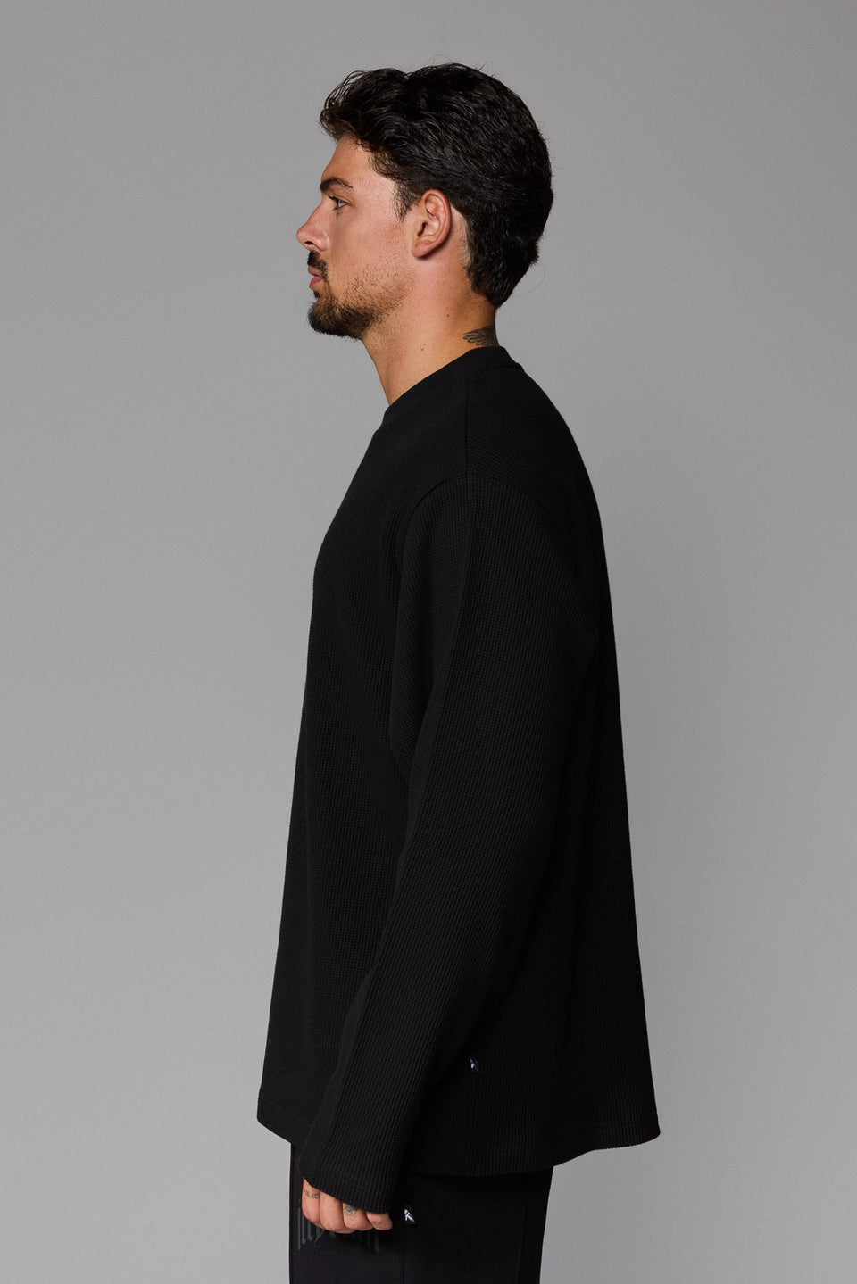 Illyrian Waffle Long Sleeve - Black