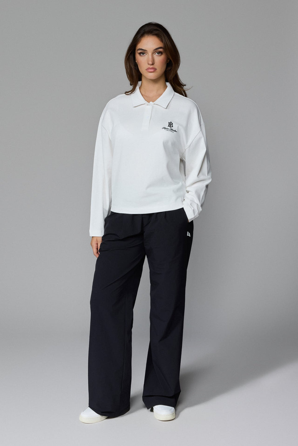 Women's Polo Long Sleeve - White