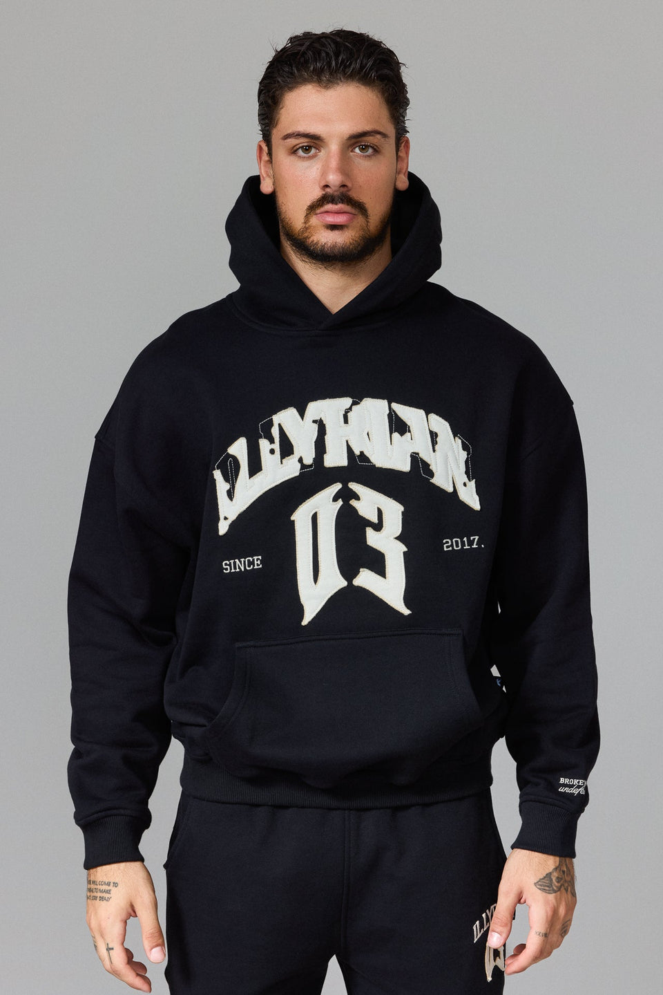 Illyrian 03 Patch Hoodie - Black
