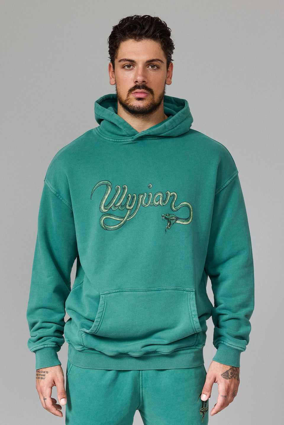 Illyrian Serpent Hoodie - Washed Green