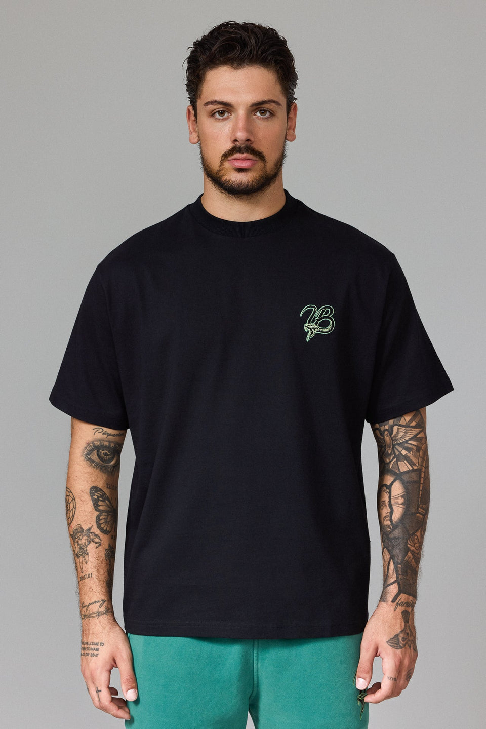 Illyrian Detailed Serpent T-shirt - Black