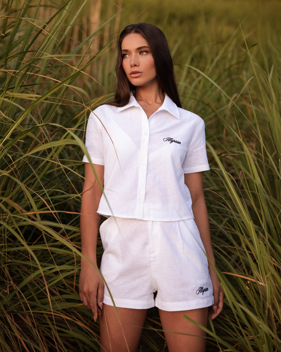 Women's Linen Shirt - White