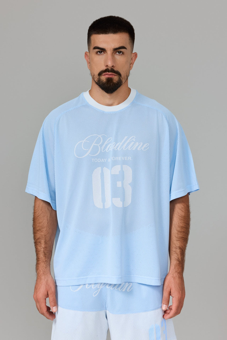 Bloodline Mesh T-shirt - Light Blue