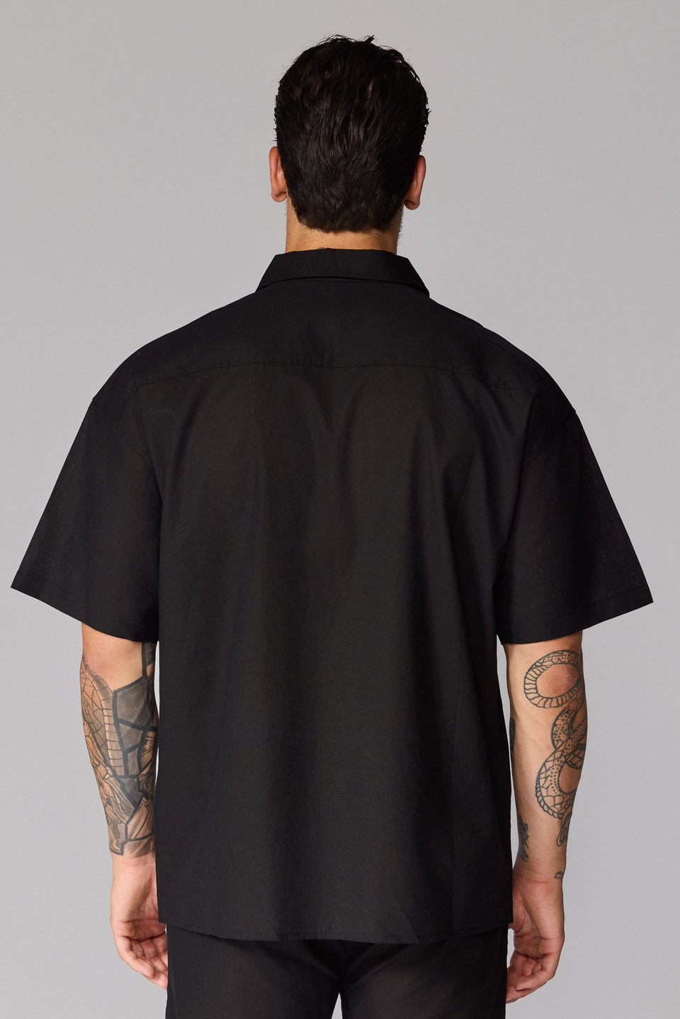 Men’s S26 Linen Shirt - Black