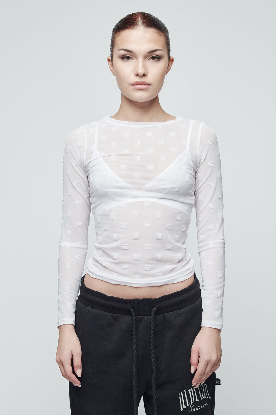 E Bukura Mesh Top - White