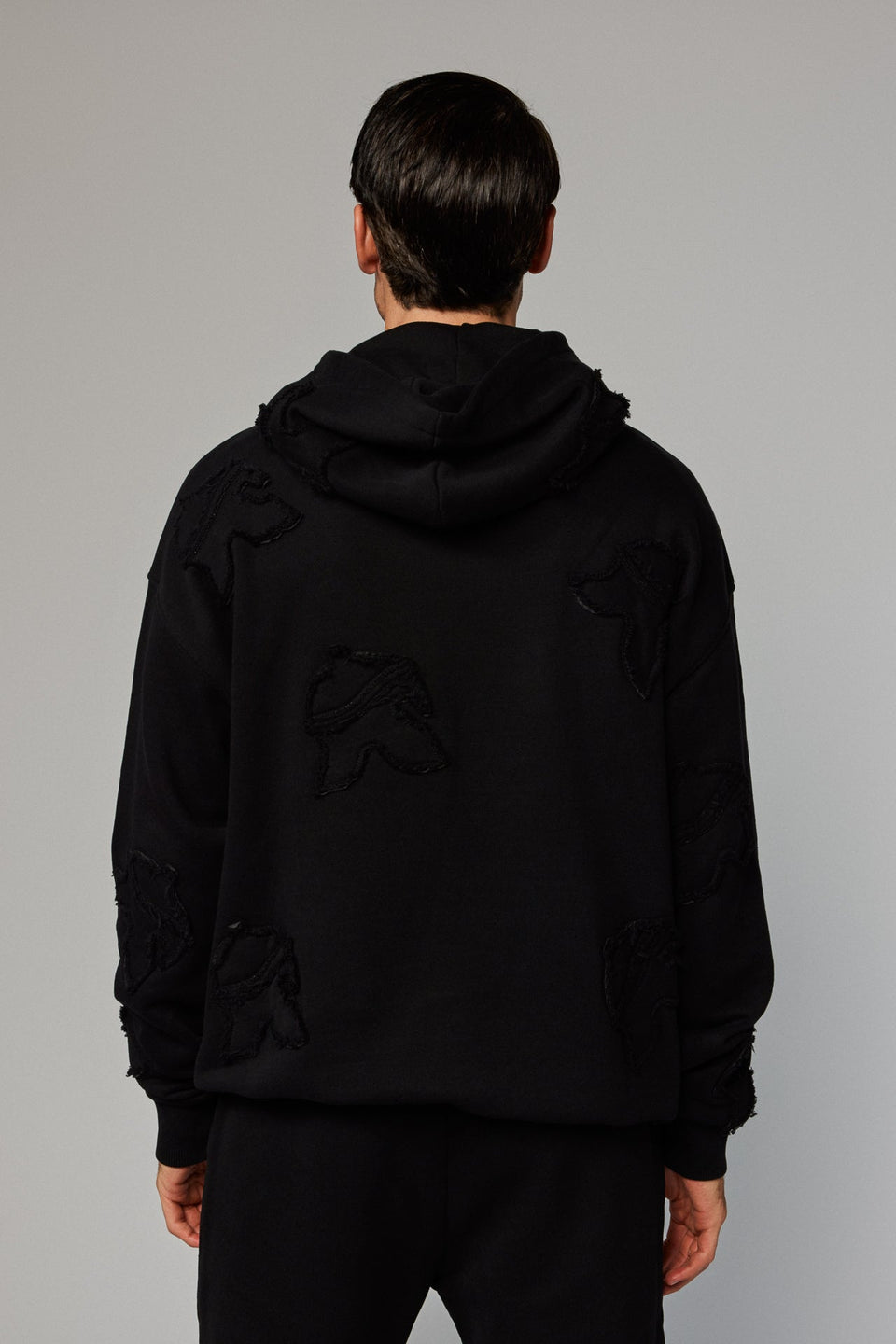 Helmet Patch Hoodie - Black