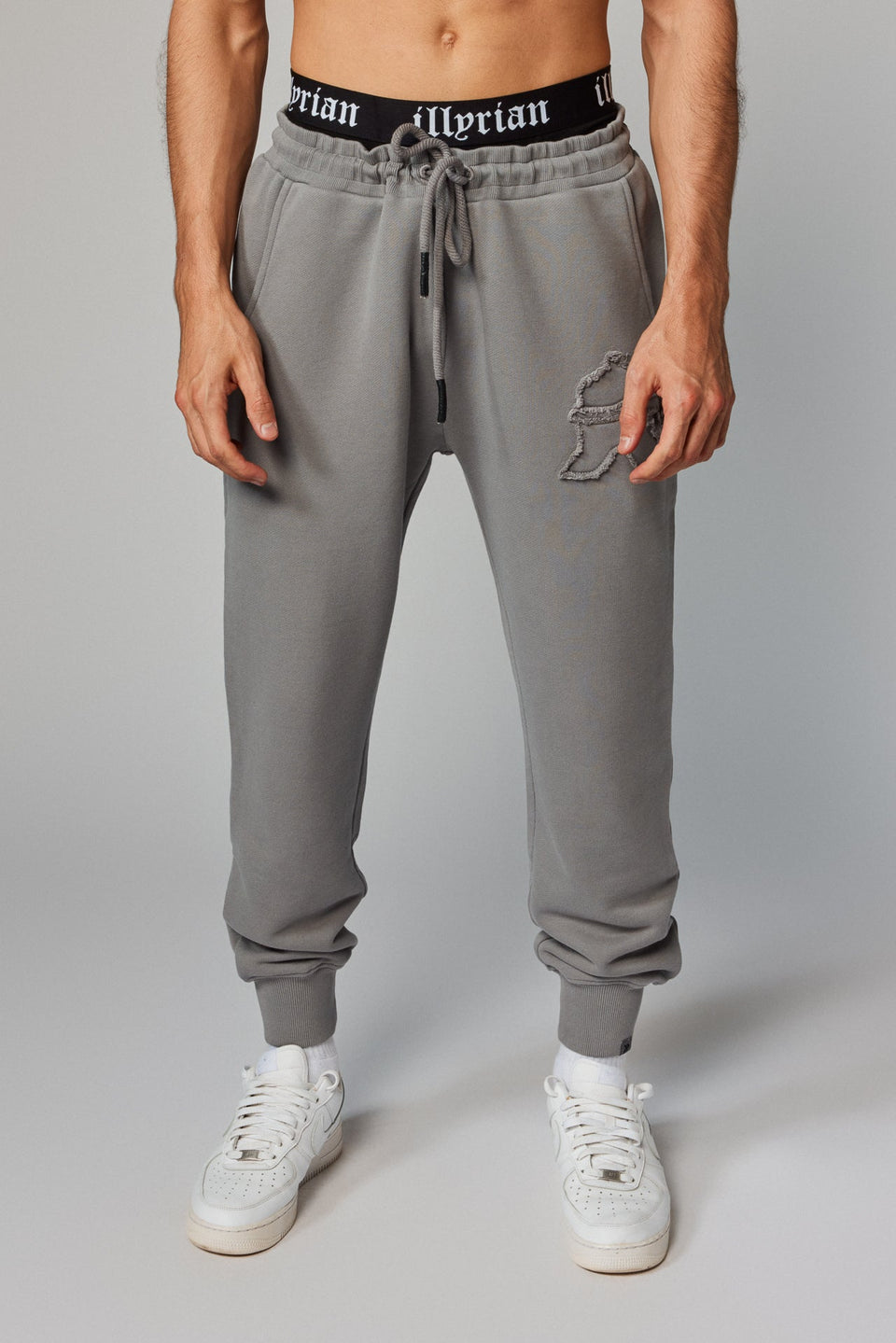 Helmet Patch Joggers - Grey