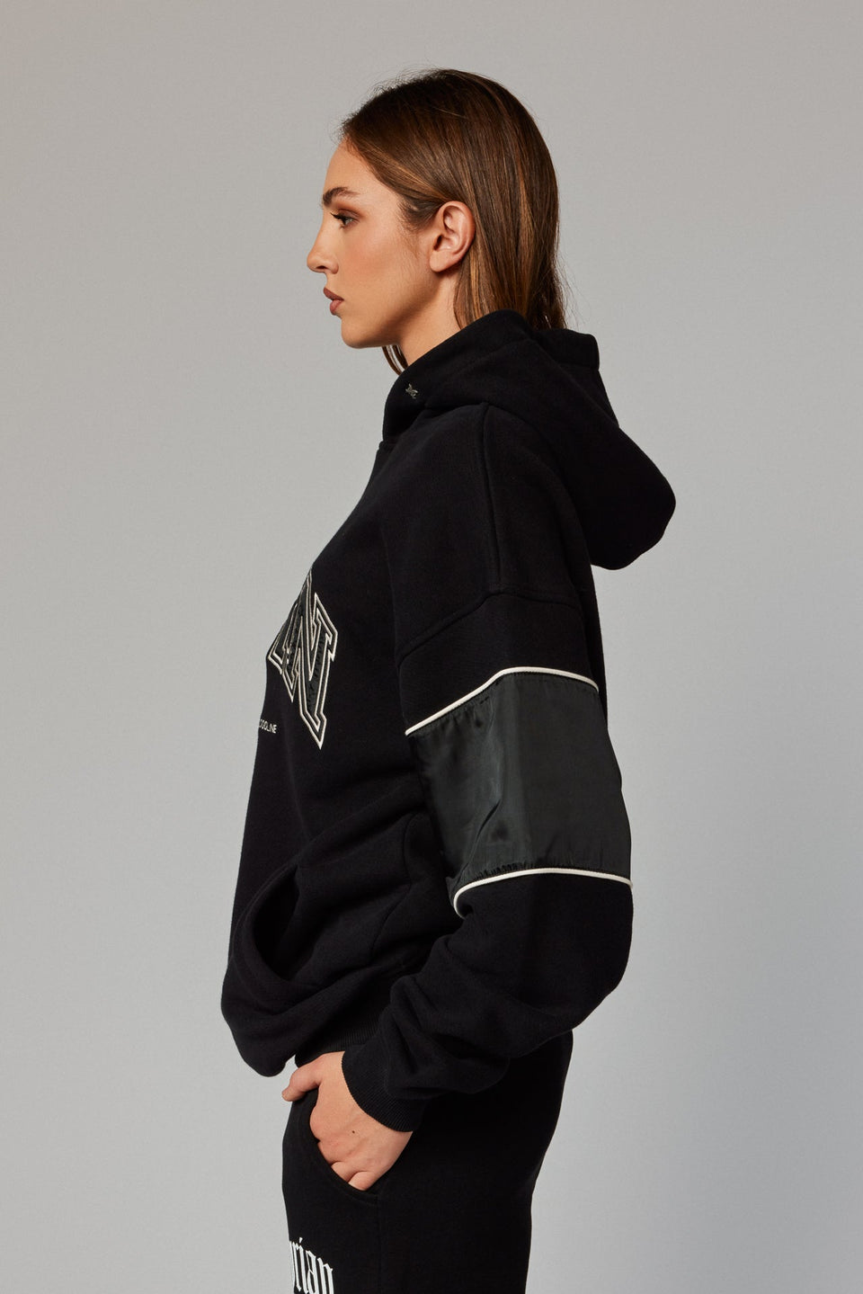 ILRN Satin Hoodie - Black