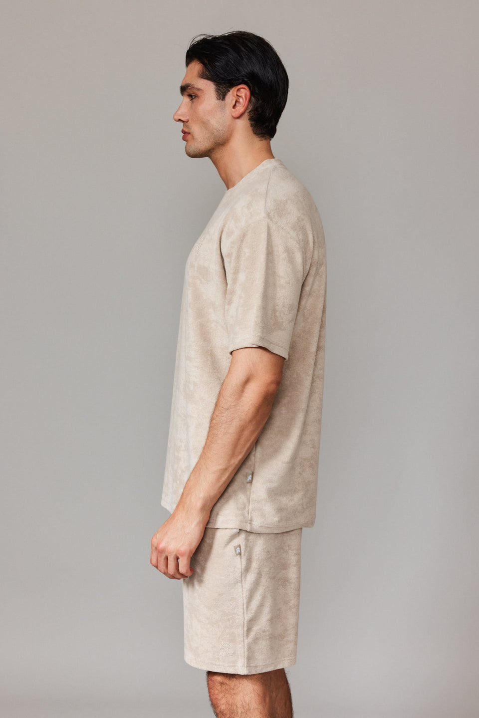 Men Towel T-shirt - Stone