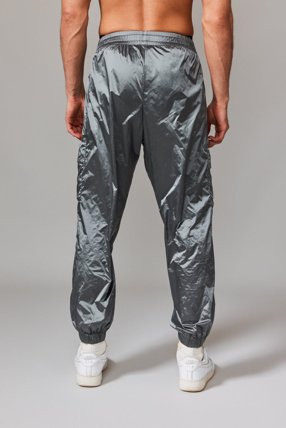 Men Windbreaker Joggers - Silver