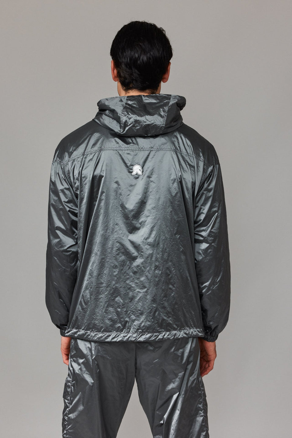 Men Windbreaker Jacket - Silver