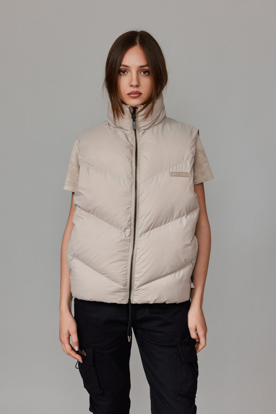 Bloodline Zipped Vest - Stone