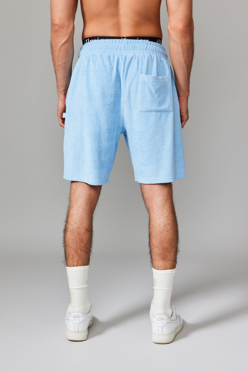 Men Towel Shorts - Baby Blue