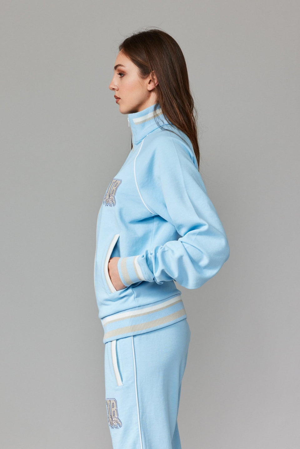 IB Zipped Jacket - Baby Blue