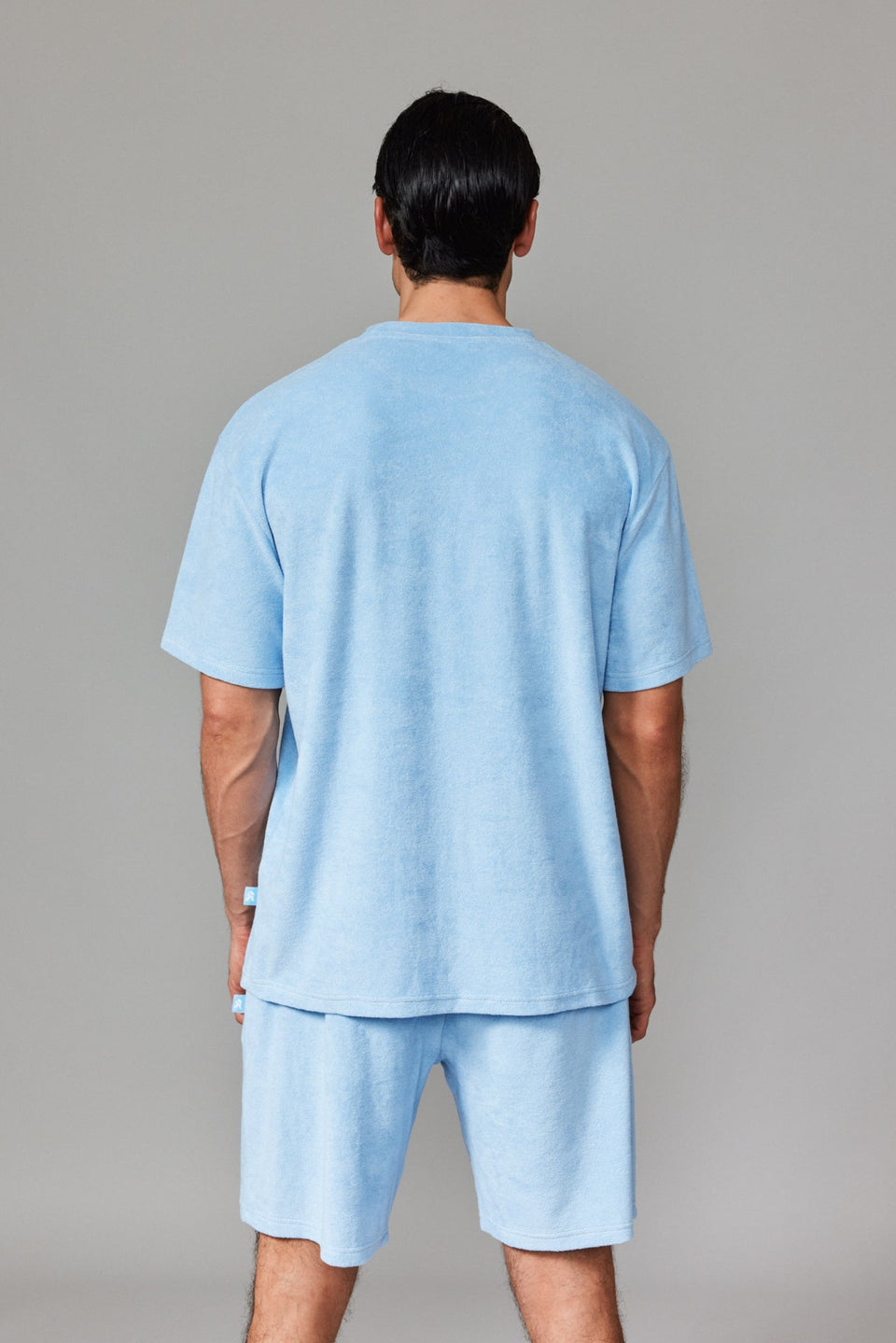 Men Towel T-shirt - Baby Blue