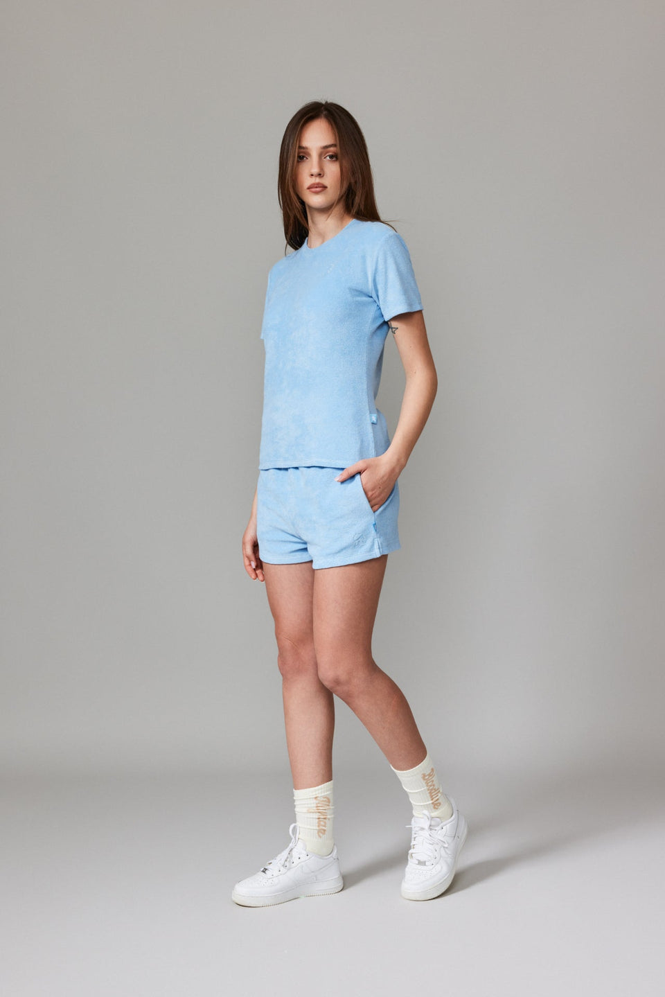 Women Towel T-shirt - Baby Blue